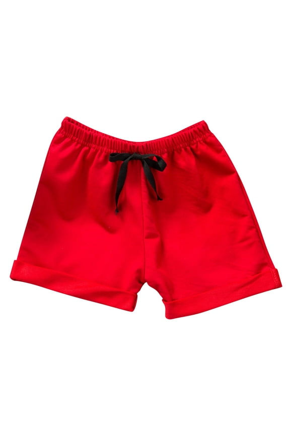 Toddler Boys Girls Toddler Summer Solid Color Cotton Five Points Shorts Thin Beach Pants Spring Autumn Winter Clothes for Home Holiday Party Leisure (4-5 Years Red)