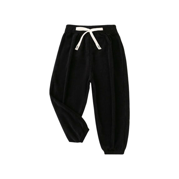 Generic Toddler Baby Corduroy Harem Pants Drawstring Baggy Joggers Solid Sweatpants/Elasticated Waist School Trousers