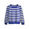 thumbnail image 1 of Generic Toddler Baby Girls Boys Fall And Winter Long Sleeve Round Neck Striped Comfortable Breathable Sweater Autumn Winter Clothes for Home Outdoor Indoor（6-7 Years Blue）, 1 of 4