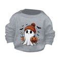 thumbnail image 1 of Generic Toddler Baby Girls Boys Halloween Cute Little Bats Pumpkin Printed Round Neck Sweater Hoodie Comfortable Breathable Autumn Winter Clothes for Home Outdoor Indoor（9-10 Years Gray）, 1 of 4