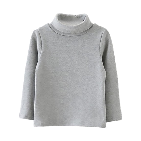 Generic Toddler Baby Girls Boys Long Sleeve Shirts Turtleneck Cotton Pullover Tops