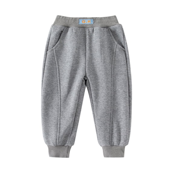 Generic Toddler Baby Joggers Soft Cotton Trousers Solid Color Baggy Sweatpants/Cute Jogging Track Bottoms, Elastic Waist Cotton Trousers