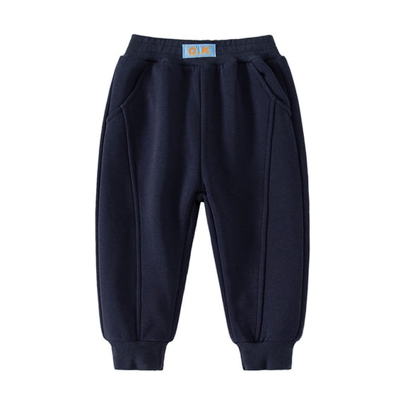 Generic Toddler Baby Joggers Soft Cotton Trousers Solid Color Baggy Sweatpants/Cute Jogging Track Bottoms, Elastic Waist Cotton Trousers