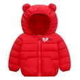 thumbnail image 1 of Generic Toddler Baby Kids Bear Hooded Down Jacket Lightweight Puffer Winter Coats, 1 of 3