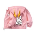 thumbnail image 1 of Generic Toddler Baby Rain Jacket Waterproof Windproof Bunny Ear Hooded Raincoat Boys Girls Cute Lightweight Fall Outerwear Warm Coats, 1 of 7