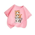thumbnail image 1 of Generic Toddler Boy Girl Summer Tshirts Short Sleeve Cute Animal Print Little Kids Tee Shirt Crewneck Thin Tops for 2-14 Years, 1 of 2