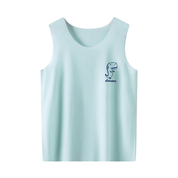Generic Toddler Boys Girls Sleeveless Vest Tops Solid Color Cool Homewear Casual Tops For Children Clothes