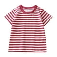thumbnail image 1 of Generic Toddler Boys Girls Striped T Shirts Summer Crewneck Short Sleeve Cotton Casual Shirts Cute Tee Tops for 2-10Years, 1 of 4