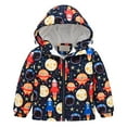 thumbnail image 1 of Generic Toddler Boys Girls Winter Hooded Printed Top Long Sleeve Zipper Padded Thick Jacket with Pockets for Holiday Winter Party Christmas（18-24 Months Bronze）, 1 of 9
