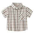 thumbnail image 1 of Generic Toddler Boys Short Sleeve Summer Plaid Shirt Tops Coat Outwear For Boys Clothes Fashion, 1 of 4