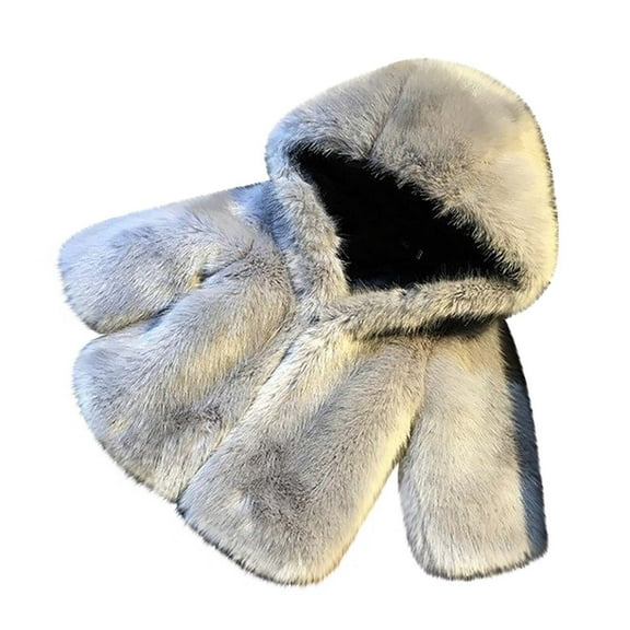 Generic Toddler Children Snow Wear Windproof Kids Baby Girls Winter Coat Jacket Thick Warm Hooded Outwear Clothes for 1-8 Years(Grey,5-6 Years)