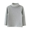 thumbnail image 1 of Generic Toddler Girl Pullover Sweater Turtleneck Tops Solid Shirt Kids Hoodie Long Sleeve T-Shirt Clothes Gifts for Halloween Thanksgiving Day Christmas （12-18 Months Gray）, 1 of 7