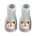 thumbnail image 1 of Generic Baby Boy Girls Toddlers Indoor Animals Slipper Shoes Antislip Socks Booties Walking Warm Lightweight Shoes（0-6 Months Gray）, 1 of 4