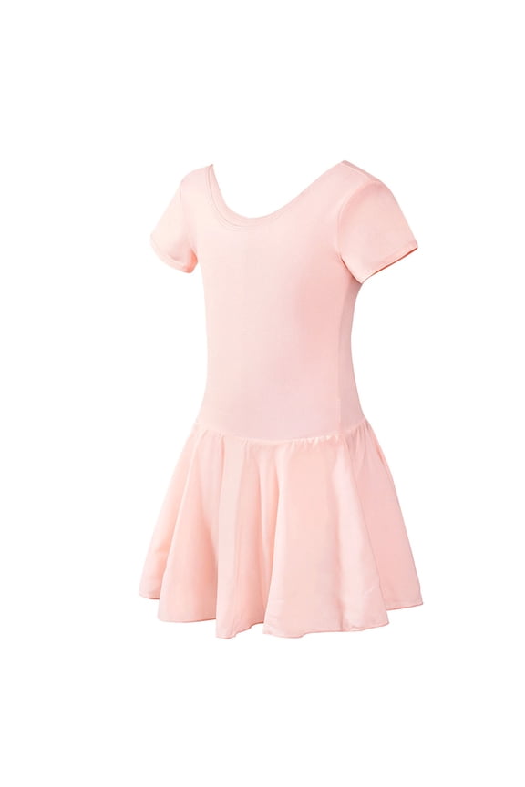 Toddler Girls Ballet Dress Classic Short Sleeve Dance Costumes Ballerina Outfits Gymnastic Dance Leotards for 3-13 Years