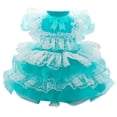 thumbnail image 1 of Generic Toddler Girls Children Round Neck Short Sleeve Princess Dress Lace Puffy Party Wedding Prom Baby Birthday Outfit for Dresses Pageant Wedding(2-3 Years,Mint Green), 1 of 9