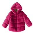 thumbnail image 1 of Generic Toddler Girls Jacket Fall Fashionable Winter Kids Collar Jackets Warm Hooded Woolen Jacket Coats Thicken Warm Winter Outerwear12-24 Months1-Hot Pink, 1 of 3