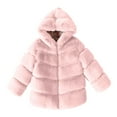 thumbnail image 1 of Generic Toddler Hooded Snow Jacket Girls' Fleece Lined Jacket Toddler Girls Jacket Fall Winter Toddler Kids Collar Soild Jackets Warm Hooded Woolen Jacket Coats Girls Outerwear Jackets & Coats, 1 of 3