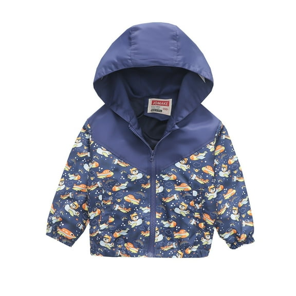 Generic Toddler Kids Baby Boys Girls Cartoon Dinosaur Rainbow Camouflage Zip Windproof Jacket Hooded Trench Lightweight Kids Coats Windbreaker Casual Outerwear Winter Coats For Kids With Hooded