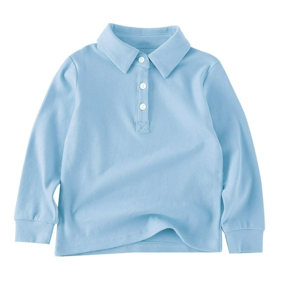 Generic Toddler Kids Baby Boys Spring Autumn Casual Loog Sleeves Solid Color T Shirt for Casual Soft Comfortable Clothing(4-5 Years,A)