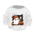 thumbnail image 1 of Generic Toddler Kids Baby Girls Boys Halloween Cute Little Bats Pumpkin Printed Comfortable and Breathable Round Neck Sweater Hoodie Autumn Winter Clothes for Home Outdoor Indoor（2-3 Years White）, 1 of 4