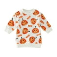 thumbnail image 1 of Generic Toddler Kids Baby Girls Boys Halloween Sweatshirt T Shirts Long Sleeve Crewneck Pullover Pumpkin Outwear Outfits Fall Clothes ﻿(12-18 Months,Yellow), 1 of 7