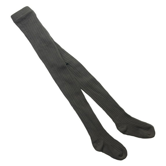 Generic Toddler Kids Baby Girls Cotton Leggings Knitted Tights Stretchy Basic Full Length Pants Pantyhose for Spring Autumn Stocking(6-12 Months Gray)