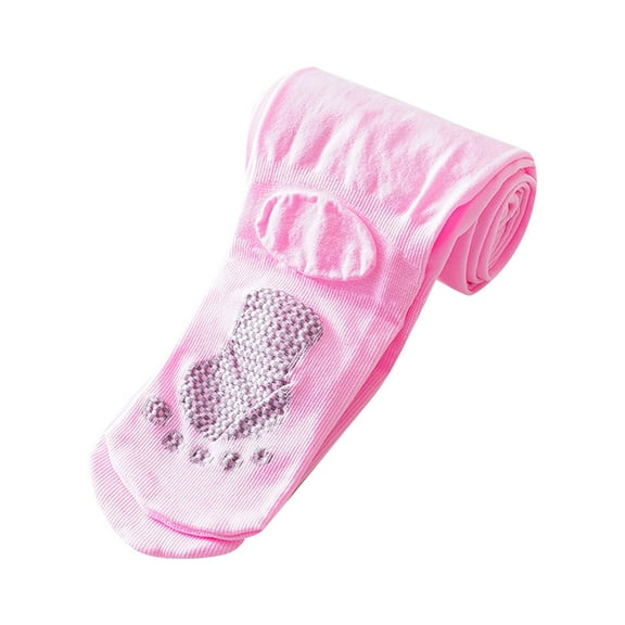 Generic Toddler Kids Baby Girls Cotton Lined Warm Full Leggings Knitted Pantihose Stretchy Basic Full Length Pants Pantyhose for Winter Stocking（6-8 Years Pink）