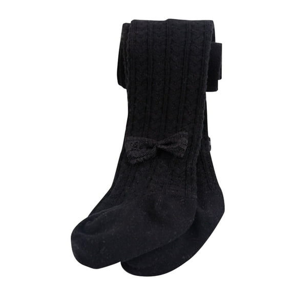 Generic Toddler Kids Baby Girls Cotton Solid Warm Leggings Pantyhose Stretchy Basic Full Length Pants Socks Pantihose Spring Summer Clothes for Holiday Party Leisure（4-6 Years Black）