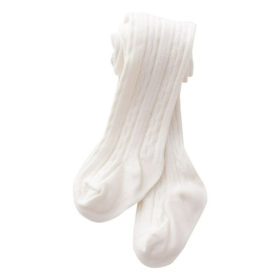 Generic Kids' Insulated Leggings Toddler Kids Baby Girls Cotton Solid Warm Leggings Pantyhose Stretchy Basic Full Length Pants Socks Pantihose For Winter Girls Fleece Lined Leggings