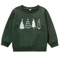thumbnail image 1 of Generic Toddler Kids Boys Girls Christmas Tree Prints Long Sleeve Pullover SweatShirt Tops Clothes Autumn Winter Clothes for Holiday Party Christmas（2-3 Years Green）, 1 of 6