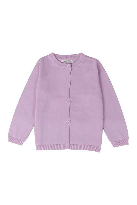 Toddler Kids Boys Girls Clothes Knitted Colorful Solid Sweater Cardigan Coat Tops Comfortable Breathable Sweatshirt for Home Indoor Outdoor（5-6 Years Purple）