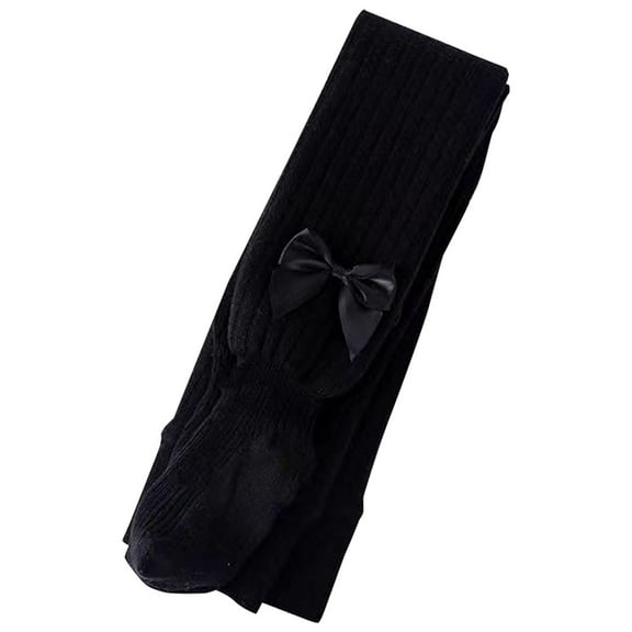 Generic Toddler Kids Girls Cotton Solid Warm Leggings Pantyhose Stretchy Basic Full Length Pants Socks Pantihose Spring Summer Autumn Clothes for Holiday Party Leisure(4-6 Years Black)