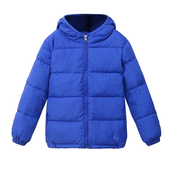Generic Toddler Kids Winter Puffer Jacket Hooded Warm Coat Zip Up Quilted Outerwear