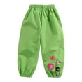 thumbnail image 1 of Generic Toddler Rain Pants Kids' Waterproof Rain Pants Lightweight Rain Wear for Boys Girls Toddler Girl's Monochrome Butterfly Flower Printed Elastic Waistband Windproof & Rainproof Children's Pants, 1 of 4