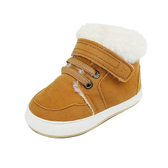 Generic Toddler Sneakers Babys Fashion Autumn Winter Boys High Top Cotton Shoes for Breathable Comfortable Shoe(12 Months,Off-White)