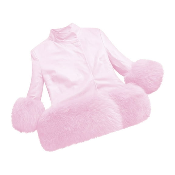 Generic Toddler Snow Wear Kids Girls Coat Winter Windproof Thicken Coat Long Sleeve Jacket Child Fashion Warm Button Outerwear 2-10 Years(Pink,5-6 Years)