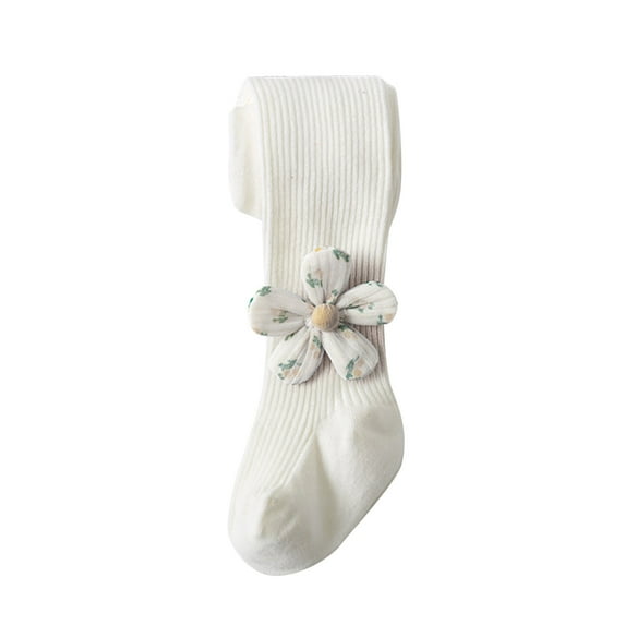 Generic Toddler Winter Autumn Girls Leggings Pants Warm Outwear for Babys Clothes Flower (12-24 Months Beige)