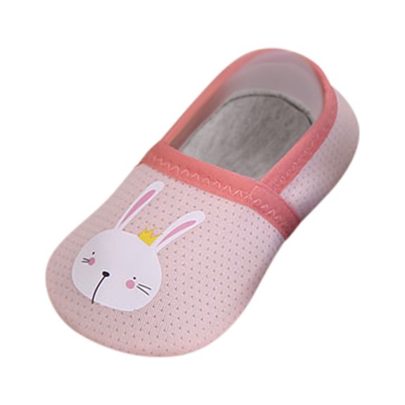 Generic Toddlers Socks Boys Girls Non Slip Summer Print Breathable First Walkers Floor Soft Socks Shoes for Crew Socks Fashion Comfortable Ankle Sock ﻿(3-4 Years,Pink)