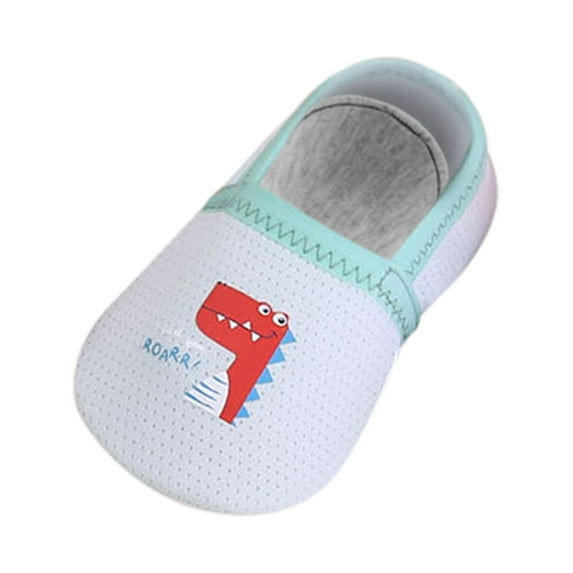 Generic Toddlers Socks Boys Girls Non Slip Summer Print Breathable First Walkers Floor Soft Socks Shoes for Crew Socks Fashion Comfortable Ankle Sock (2-3 Years,Mint Green)