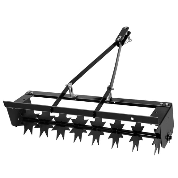 Generic Tow Behind Lawn Aerator with 3.9-Inch Disk Spacing & Universal Hitch, Tow Behind Spike Aerator Machine, Pull Behind Lawn Plug Aerator for Pasture, Garden, Farm