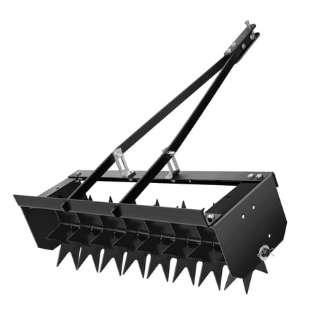 Generic Tow Behind Lawn Aerator with Durable Steel, Universal Hitch & 7-Inch Disks, Tow Behind Spike Aerator Machine, Pull Behind Lawn Plug Aerator for Yard, Pasture, Farm, Ranch