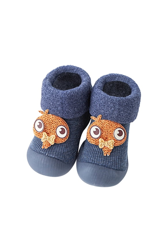 Training Shoes Sole Solid Girls Baby Kids Rubber Boys Warm Soft Knit Stocking Slipper Big Girls Shoes