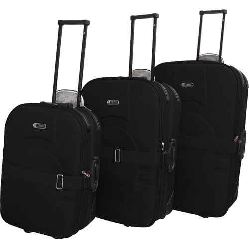 Generic Travel Concepts Dallas 3Piece Luggage Set, Black