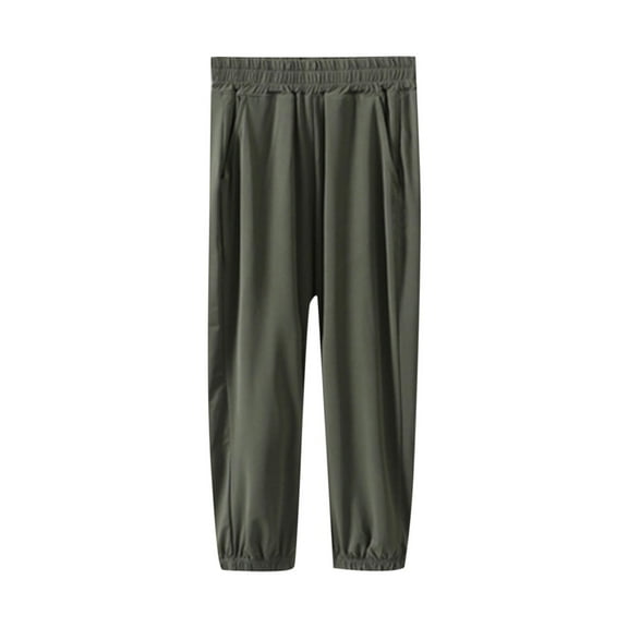 Generic Trousers Pants for Boys Sport Gym Thin Quick Dry Loose Solid Long Pant Casual Simple Sweatpants for 4-16 Years