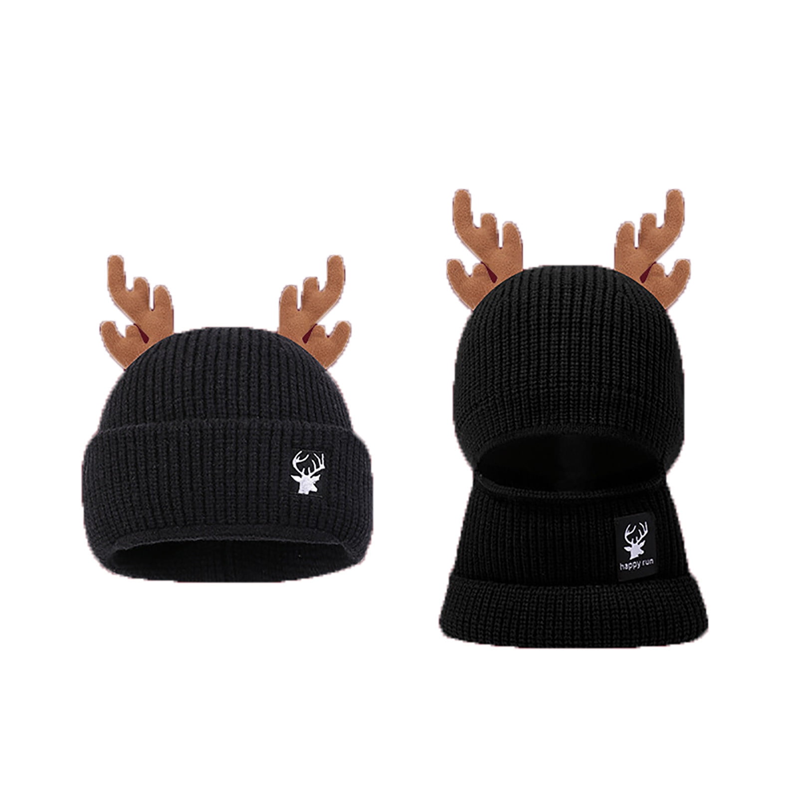Generic Unisex Cute Reindeer Moose Hat Winter Warm Knitted Beanie