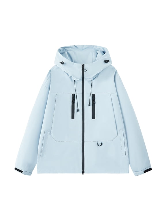 Unisex Men's Waterproof Rain Jacket Casual Lightweight Outdoor Windbreaker Stylish Versatile Comfortable Hiking Coats