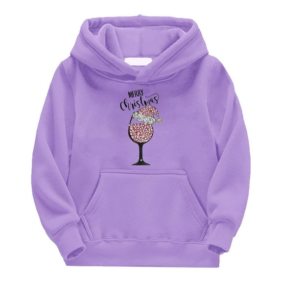 Generic Unny Christmas Sweatshirts For Boy&girls Long Sleeve Graphic Pullover Tops Oversized Crewneck Christmas Hoodie