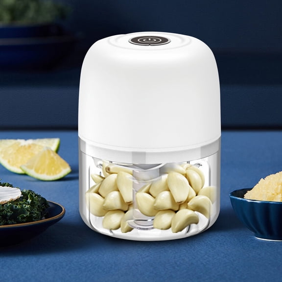 Generic Vegetable Chopper 250ml, Food Chopper Portable, Electric Vegetable Chopper Food Grade, Garlic Chopper Mini Easy to Clean for Ginger, Chili, Fruit and Meat, White