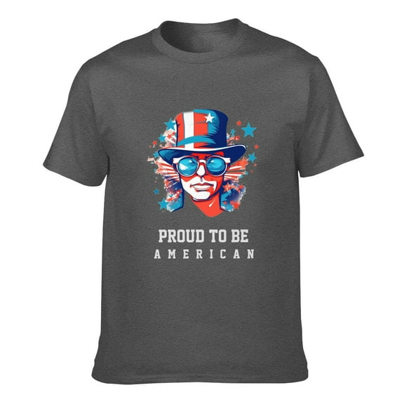 Generic Vintage T-Shirts Proud to be American Gildan Men's Short Sleeve T-Shirt 180g