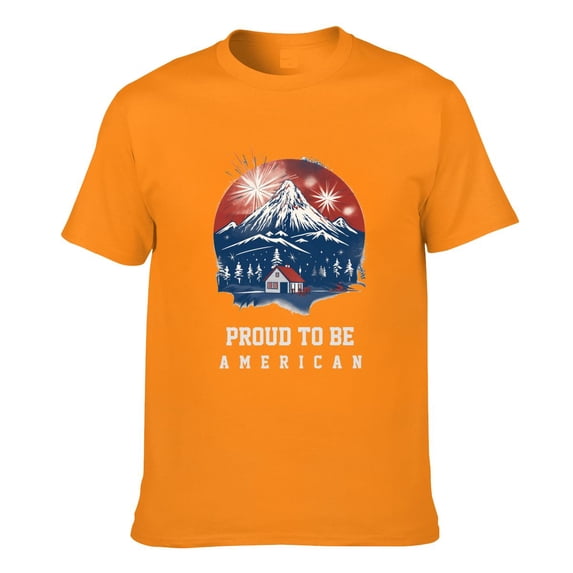 Generic Vintage T-Shirts Proud to be American Gildan Men's Short Sleeve T-Shirt 180g